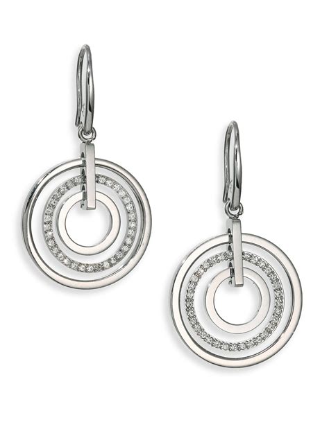 michael kors silver drop earrings